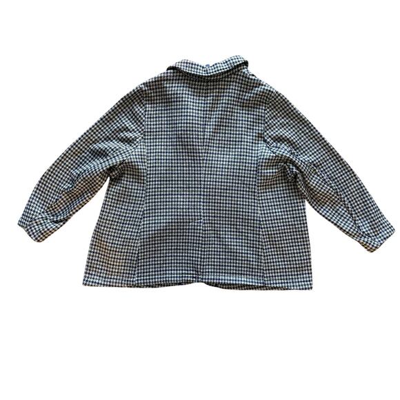 Lands End 3X 24W 26W Fleece lined Sweater Blazer Houndstooth NWT Academia Preppy - Picture 14 of 15